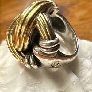 LAGOS TWO TONE KNOT COCKTAIL RING!